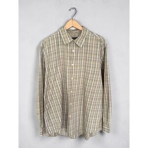 Via Europa Men's Plaid Long Sleeve Button‎ Down Shirt Size XL